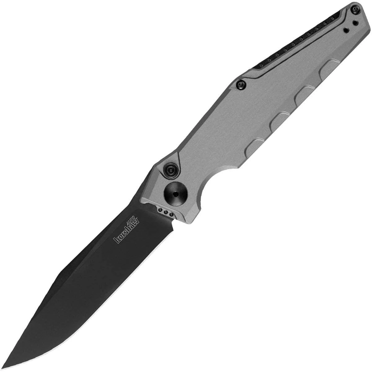 Kershaw Knives Kershaw Launch 7 Auto, 3.5" Black Blade, Gray Aluminum Handle - 7900GRYBLK