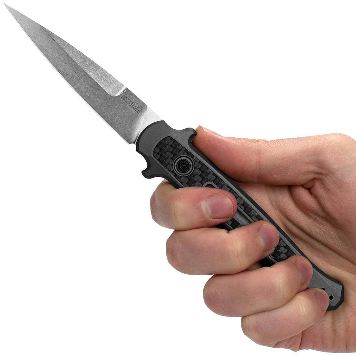 Kershaw Knives Kershaw Launch 8 Automatic Stiletto, 3.5" Blade, Aluminum/Carbon Fiber Handle - 7150 - Image 3