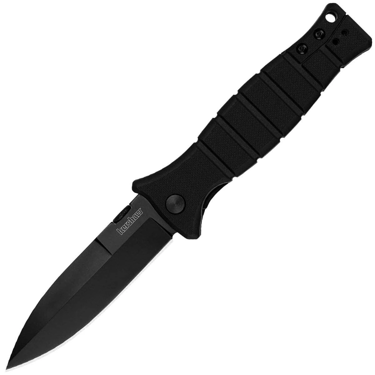 Kershaw Knives Kershaw XCOM, 3.6" Black Blade, Black GFN Handle - 3425