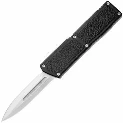 Knife Depot Lightning Elite Black D/A OTF, 3.25" Spear Point Blade, Aluminum Handle - LNGELBKS