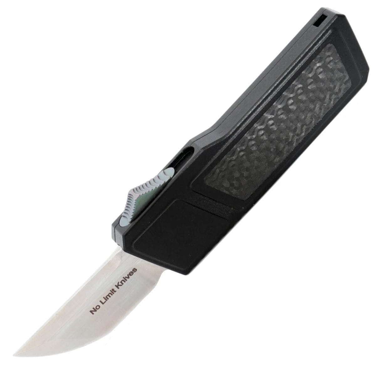 Knife Depot No Limit Knives Akuma CA Legal OTF, 1.75" M390 Blade, Aluminum Handle - NLAKSEBK