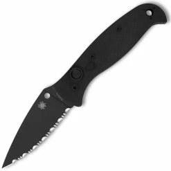 Spyderco Autonomy 2, 3.5" Black Serrated LC200N Auto Blade, G10 Handle - C165GSBBK2